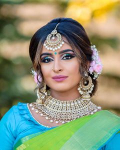 Blue Eye Makeup Tamil Bride