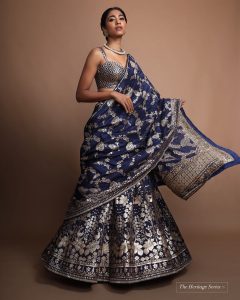 Kalki blue lehenga