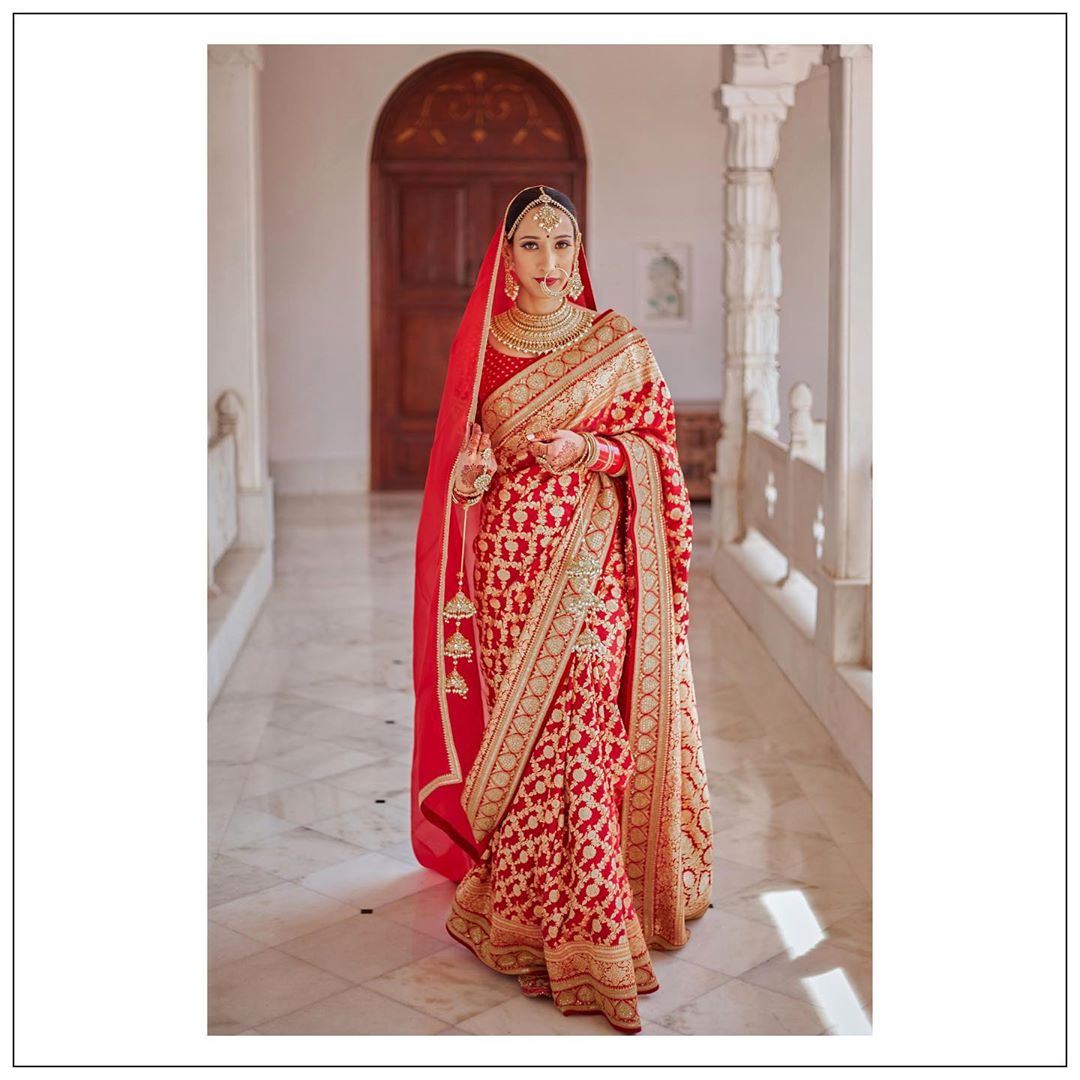 bridal red saree