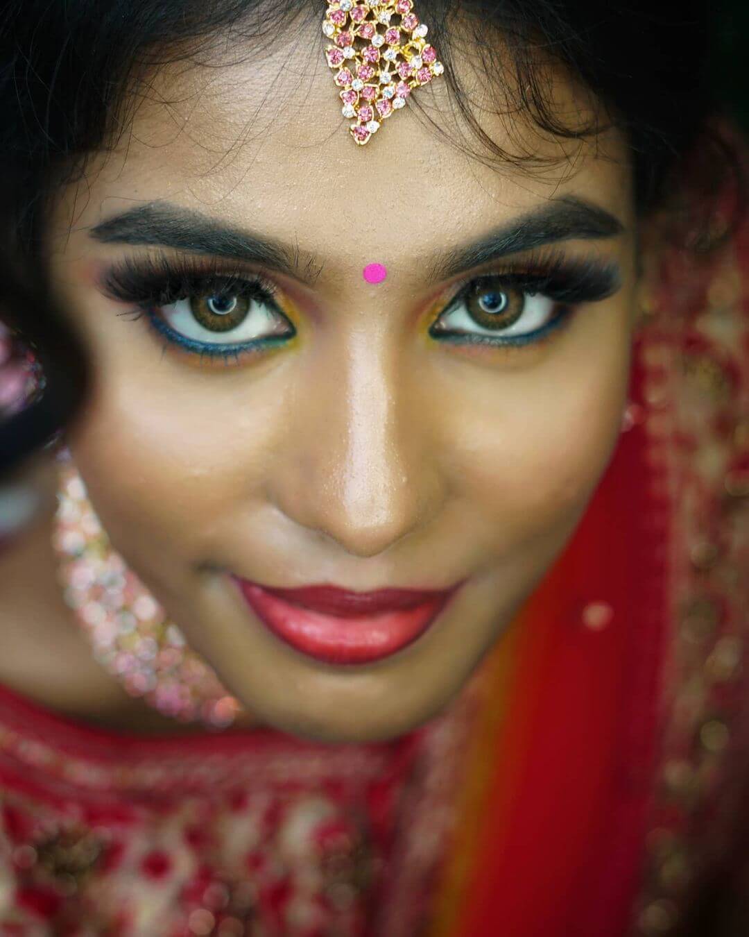 Tamil Bridal Makeup Green Kohl