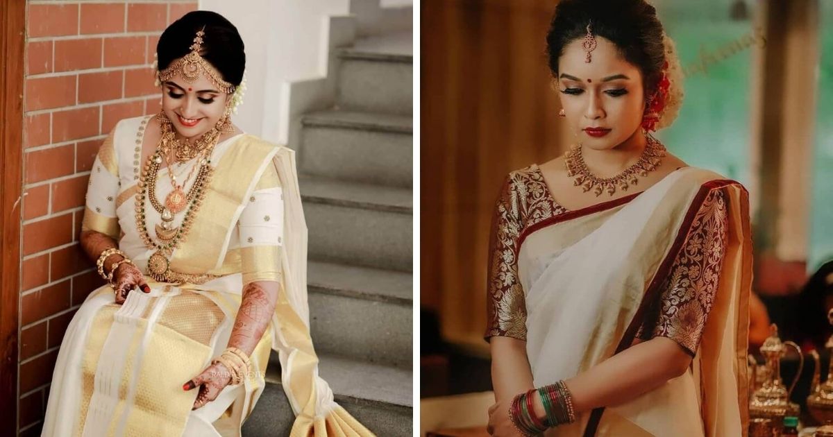 Different Ways To Wear Blouse Designs For Kasavu Saree