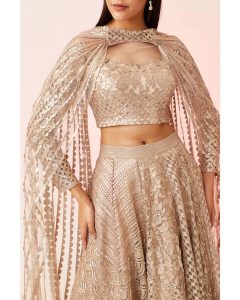 bridal cape blouse