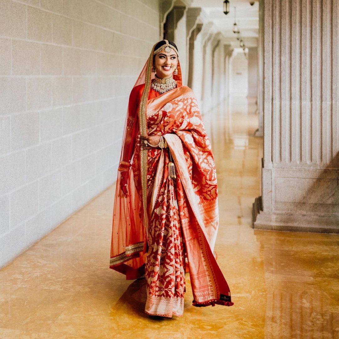 bridal wedding saree