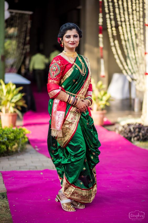 Marathi Look In Pink Paithani Silk Saree | 7+ Colour