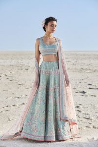 pastel color lehenga