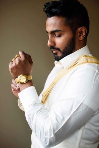 south indian groom getting ready