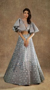 Grey monochrome lehenga