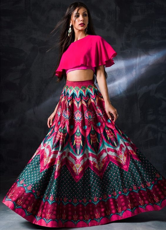 Lehenga Skirt with a crop top