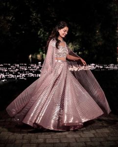 Metallic onion pink lehenga