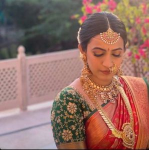 Niharika Konidela in Kanjeevaram saree