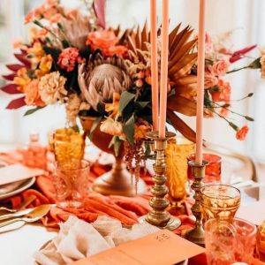 Papaya Orange Wedding Aesthetic