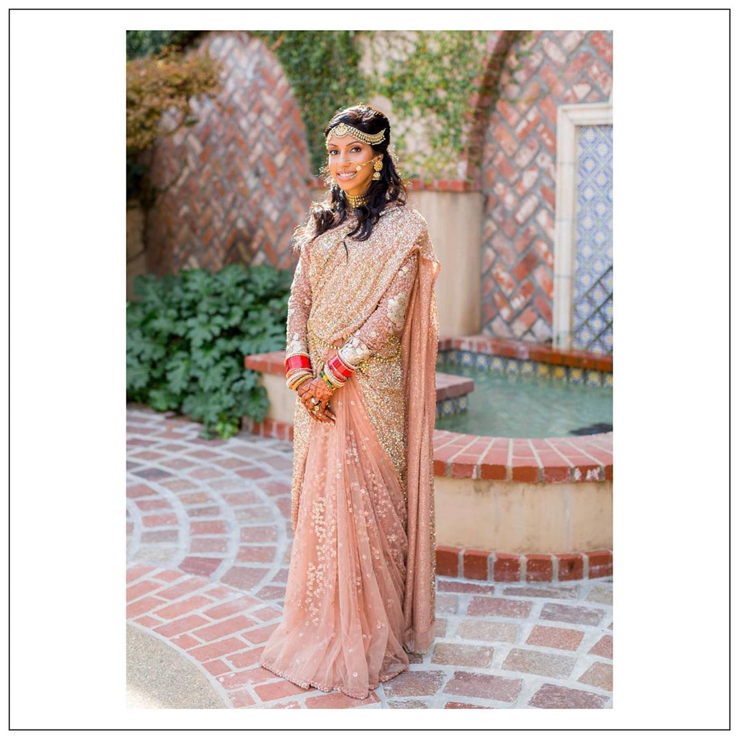 Pastel embellished saree