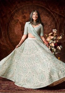 Powder Blue Sabyasachi Lehenga