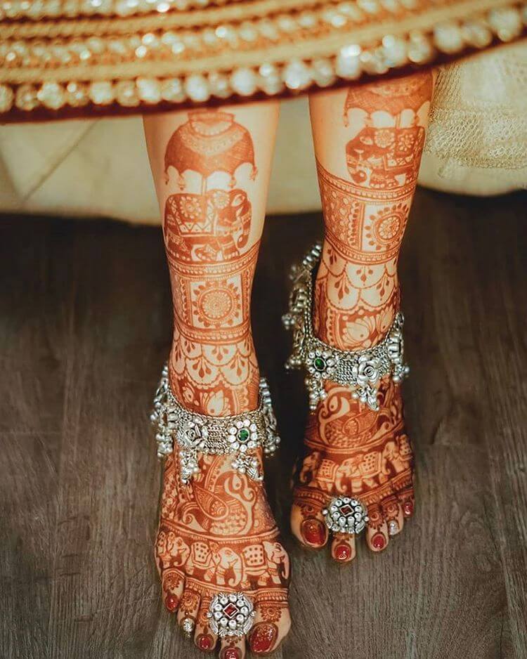 bridal feet mehendi