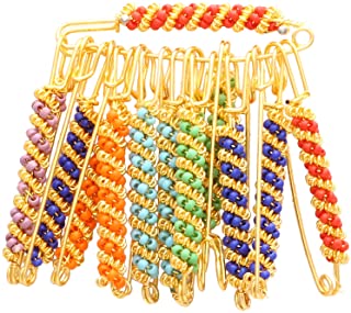 colourful safety pins