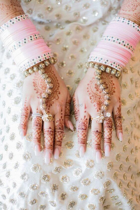 pink bridal chooda