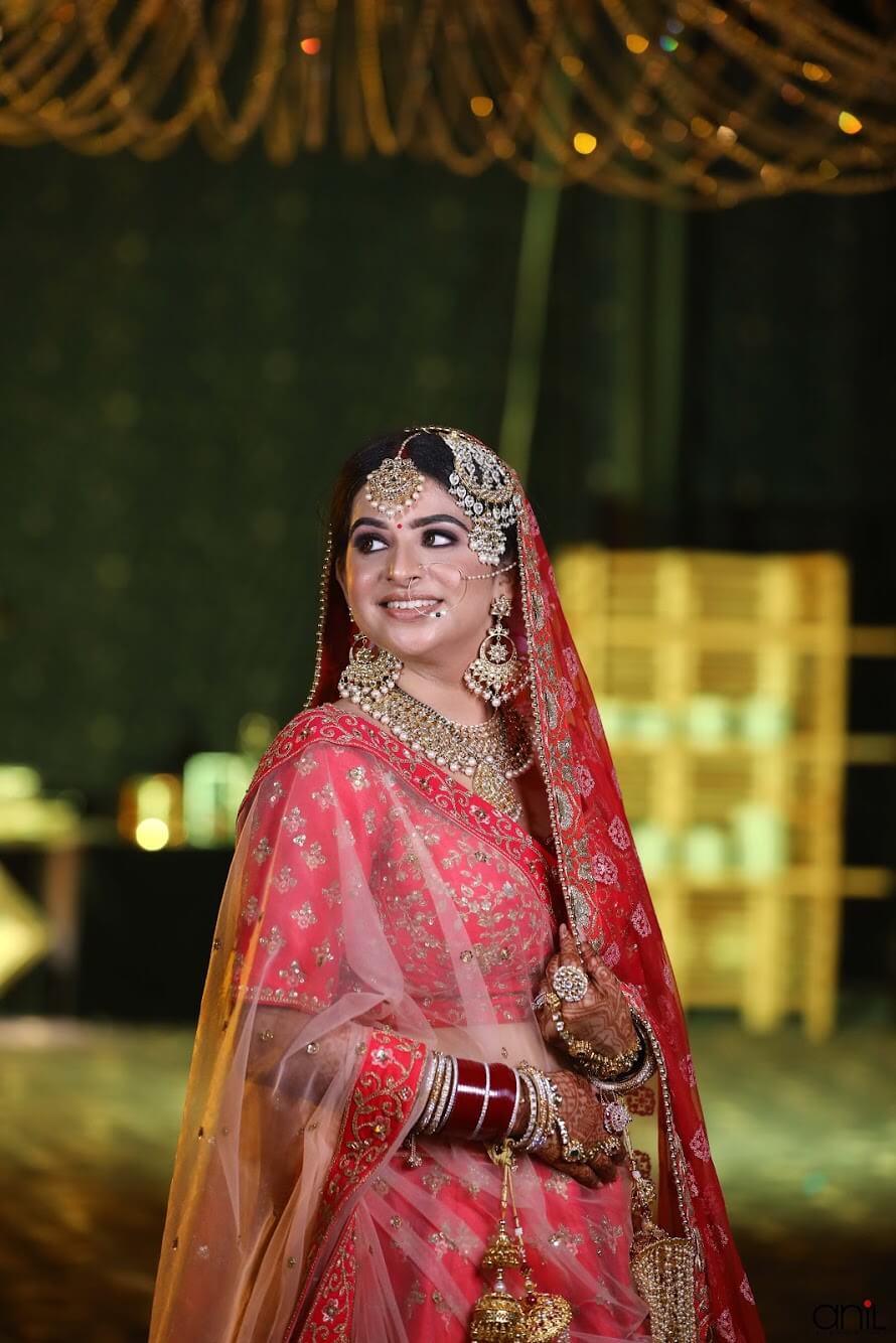 Golden Woven Bridal Lehenga Choli In Silk