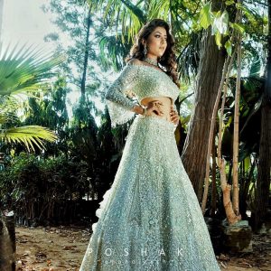 sky blue lehenga