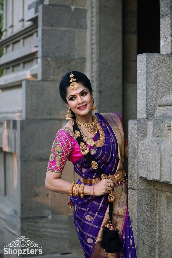 Kanchipuram Silk Sarees - Orange pink mix kanchipuram silk saree in gold  zari border from manufacturer at kanjivaram silks. 🛒 Click the link to see  price https://kanjivaramsilks.com/kanchipuram-silk-sarees/ 📱 WhatsApp:  9182075118 Fabric: Pure