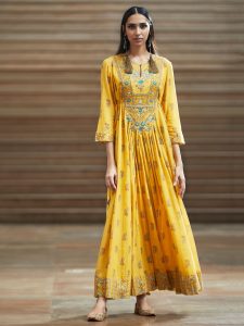 yellow Anarkali outfits