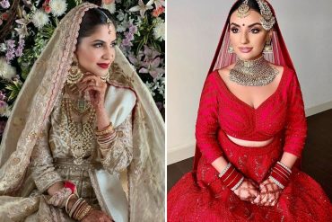 Brides With Contrasting Lip Colors