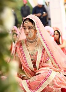 bridal lehenga with double dupatta (2)