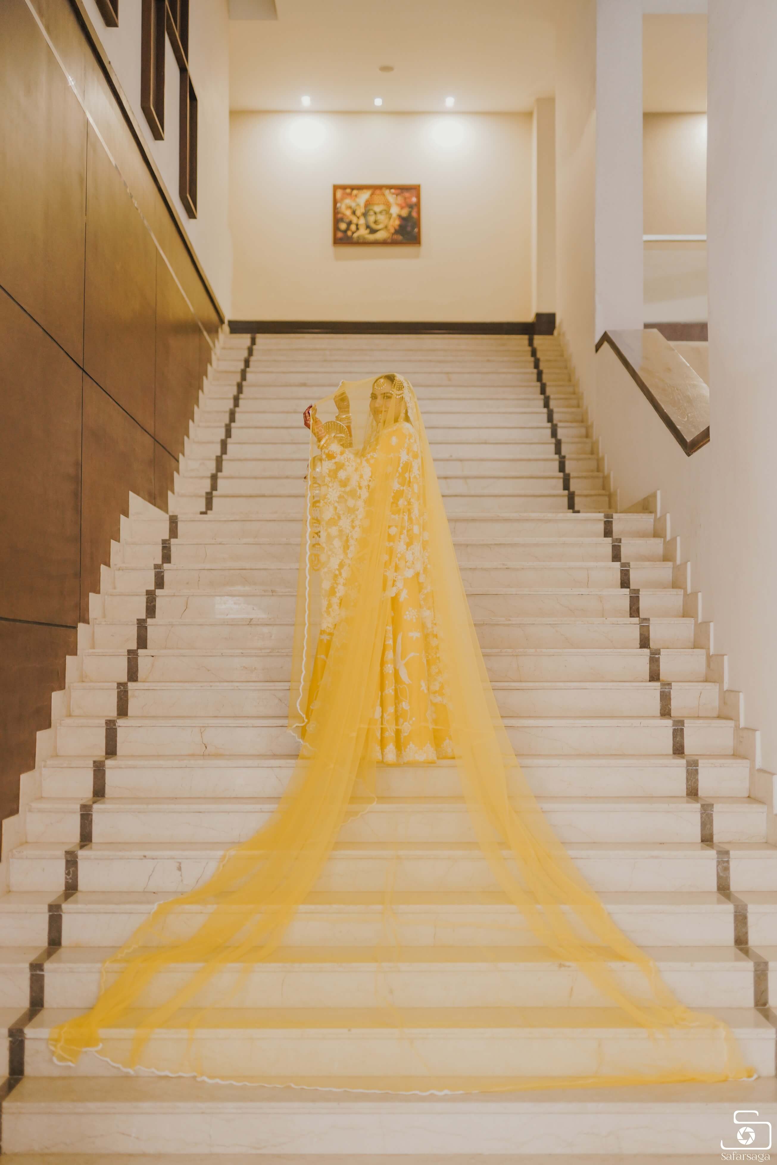 yellow bridal veil