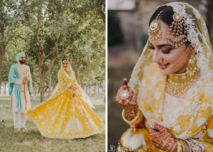 bride in yellow lehenga