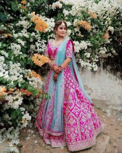 pink bridal lehenga