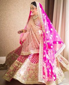 18+ Gorgeous Bridal Lehenga With Double Dupatta