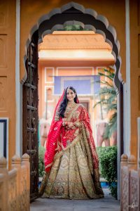 olive green lehenga