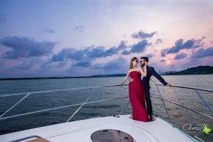 pre-wedding shoot on yacht