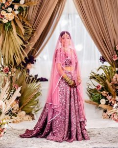 shimmery bridal lehenga