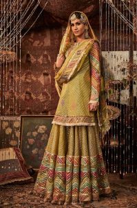 sharara set with tulle gota patti