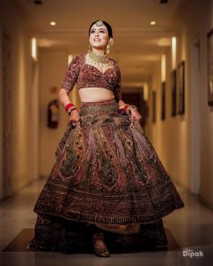 unique bridal color lehenga