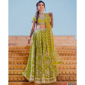 abhinav mishra light green lehenga