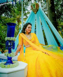 bright yellow lehenga