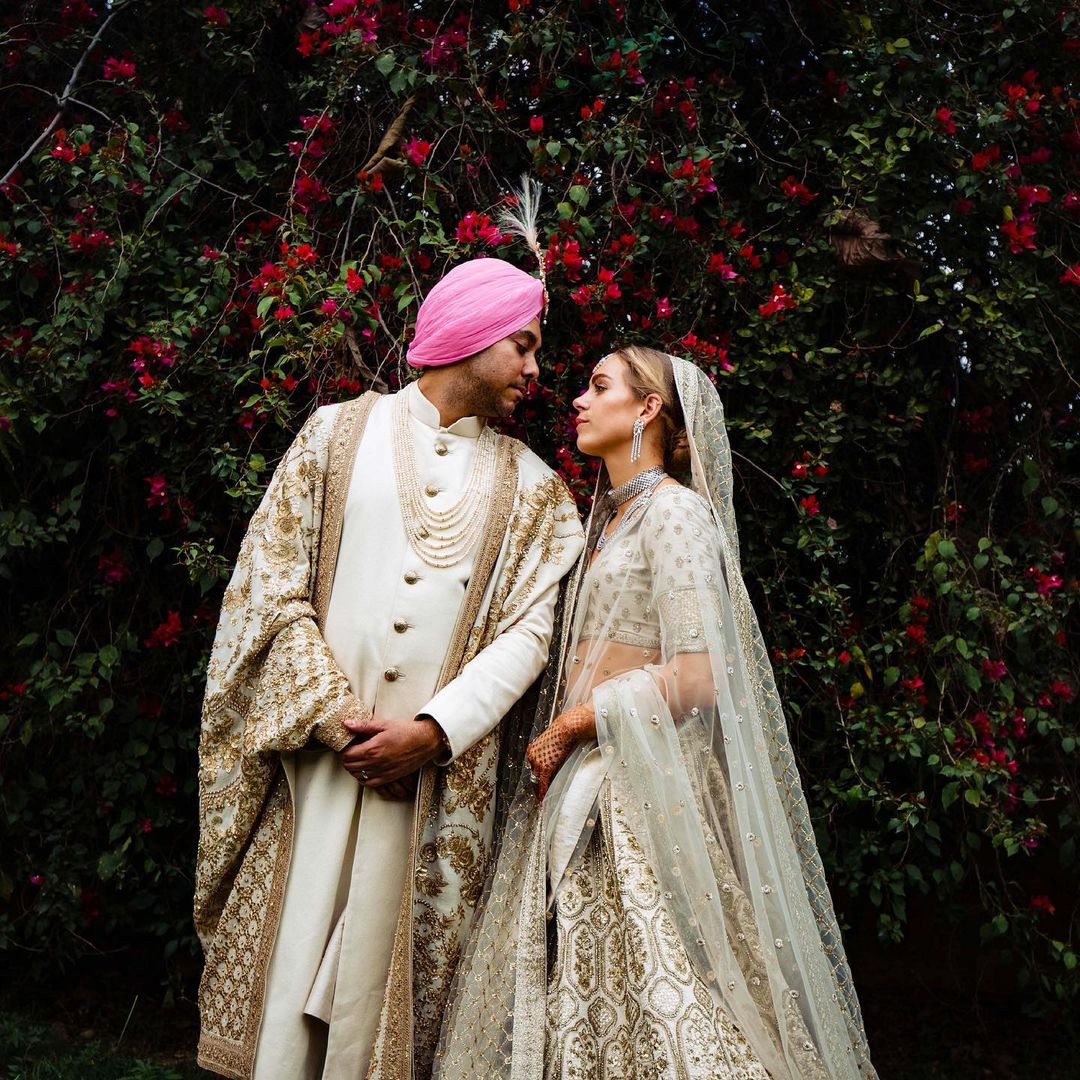 couples in Sabyasachi wedding outfit