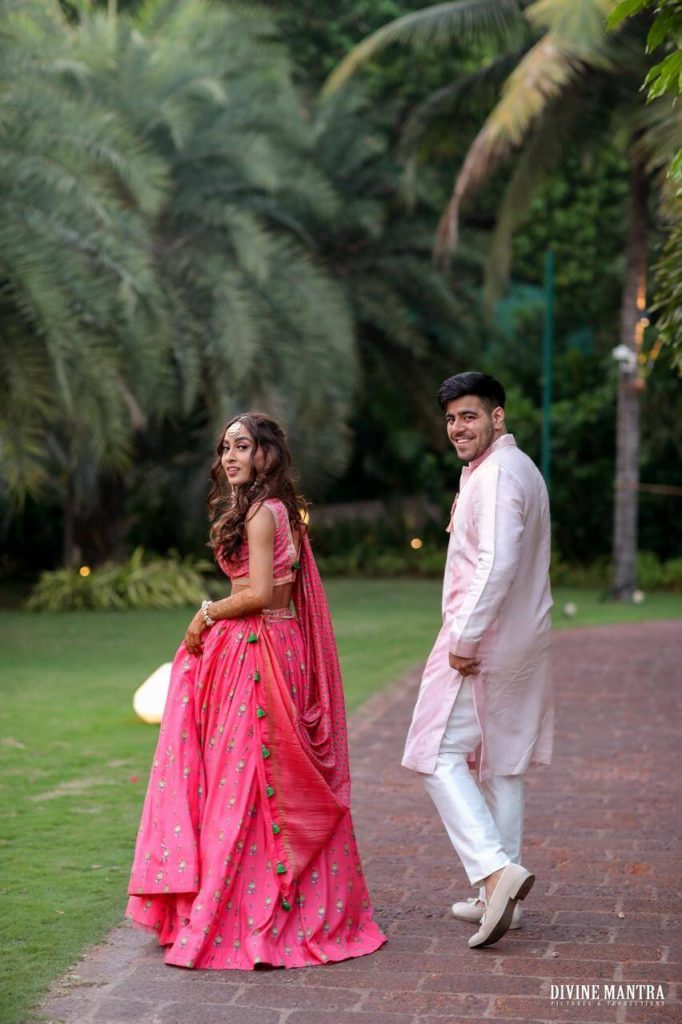 A Gorgeous Bride In Sea Green Lehenga Who Did Her Own Makeup