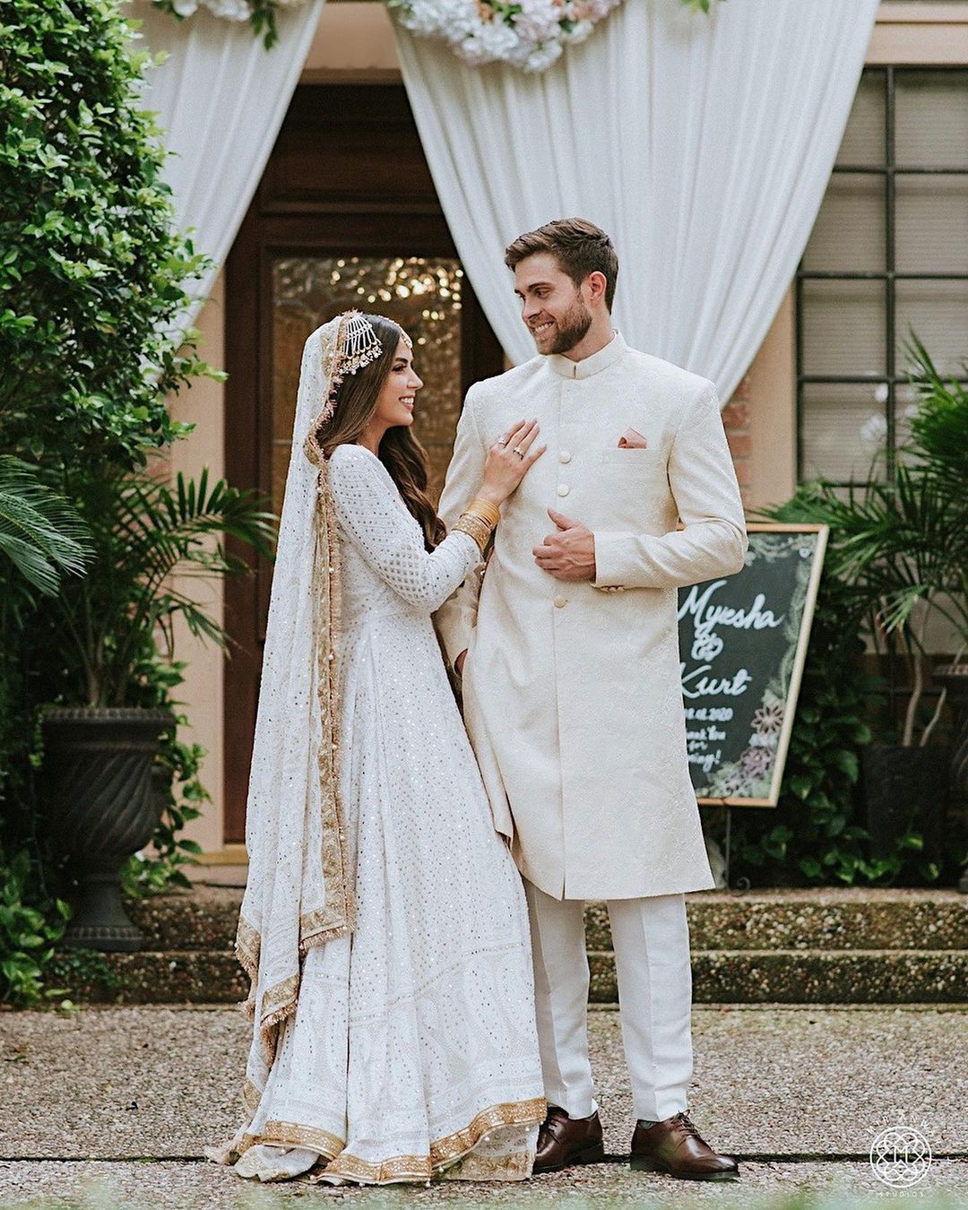 muslim couples in white wedding outfits - ShaadiWish