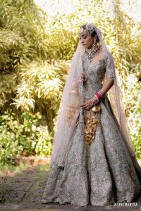 pastel green lehenga