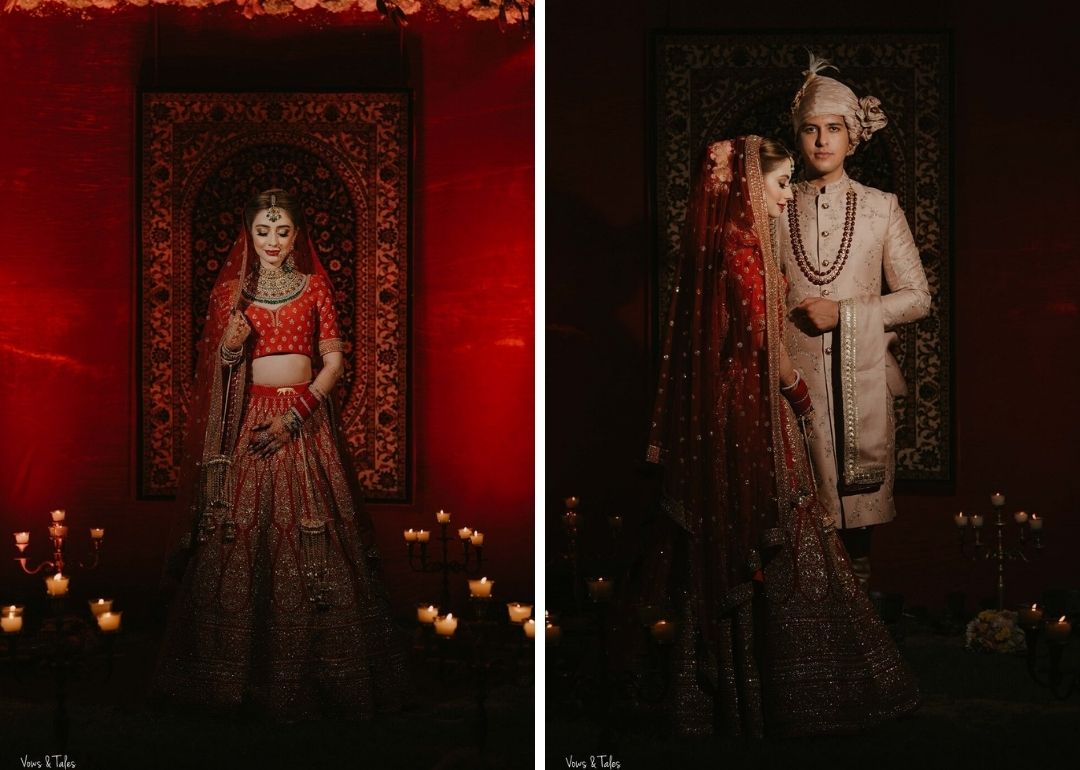 Red Colour Sabyasachi Inspired Wedding Lehenga