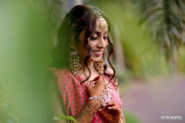 A Gorgeous Bride In Sea Green Lehenga Who Did Her Own Makeup