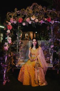 yellow bridal lehenga