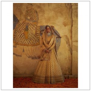 Sabyasachi gold bridal lehenga