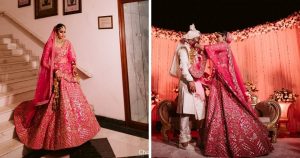 pink bridal lehenga