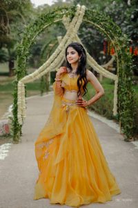 bridal yellow lehenga