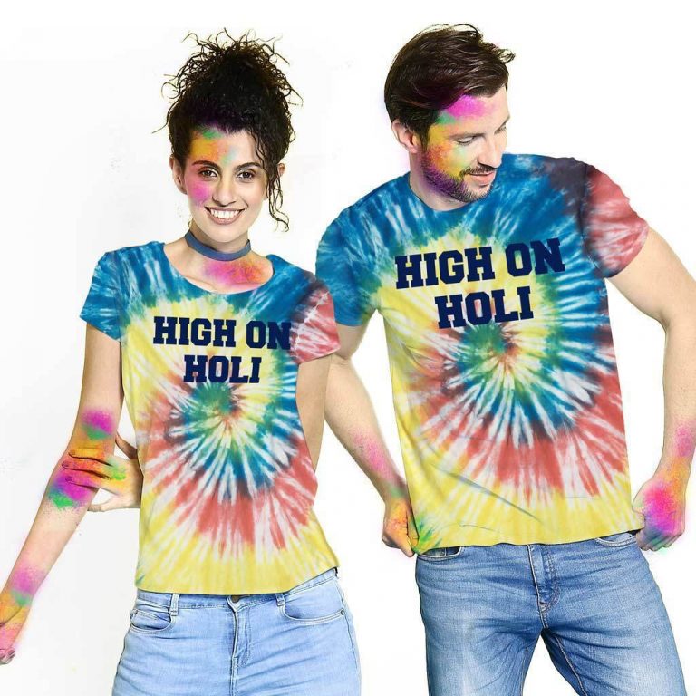 holi couple t shirts