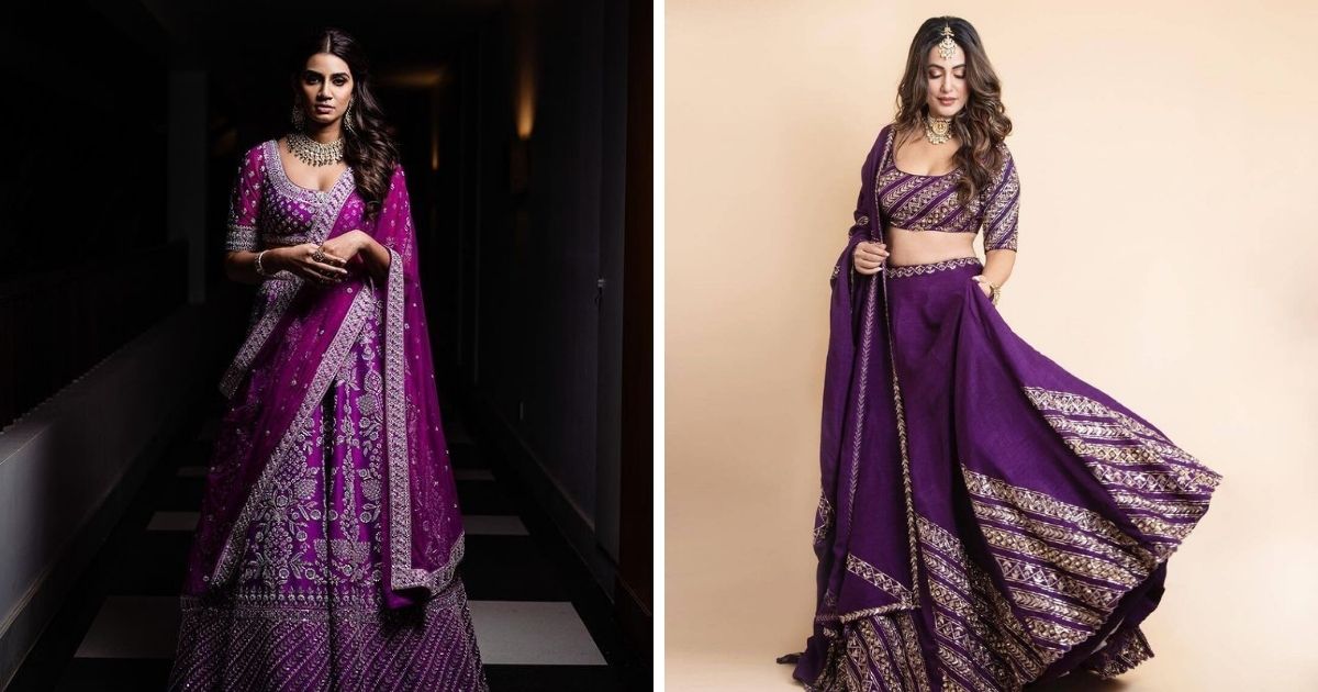 Purple Bridal Lehengas Taking Over The Red And How