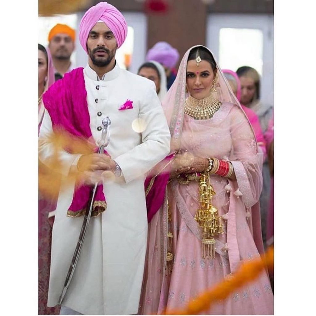 Bollywood brides in pastel lehengas